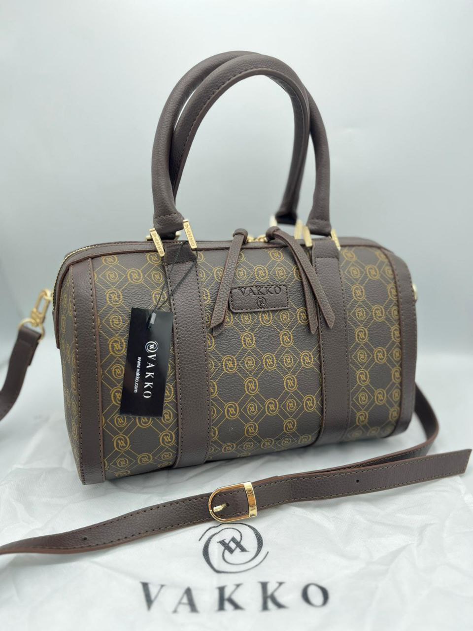 VAKKO Monogram Desenli El ve Omuz Çantası